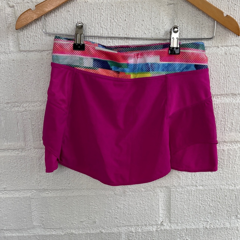Athleta Girl Fuchsia Skort with Colorful Waistband sz 12